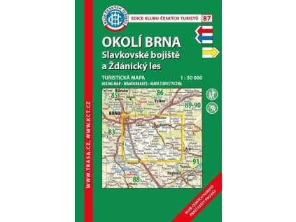 115343 kct 87 okoli brna slavkovske bojiste a zdanicky les 1 50 000 turisticka mapa