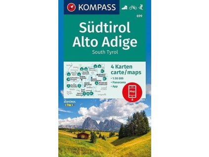 125360 sudtirol alto adige south tyrol 1 50 000 sada 4 turistickych map kompass 699