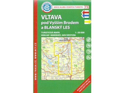 Vltava pod Vyšším Brodem a Blanský les turistická mapa 1:50 000