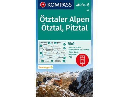 128591 otztaler alpen otztal pitztal 1 50 000 turisticka mapa kompass 43