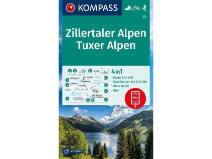 135329 zillertaler alpen tuxer alpen 1 25 000 turisticka mapa kompass 37