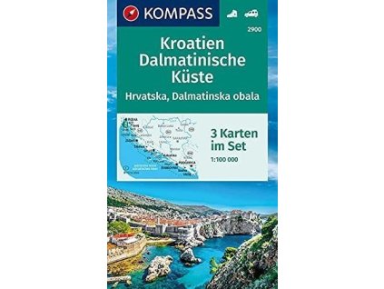152975 kroatien dalmatische kuste hrvatska dalmatinska obala 1 100 000 sada turistickych map kompass 2900