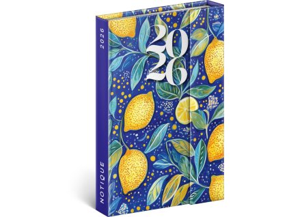Diář 2026: Citrony - týdenní, magnetický, 11 x 16 cm