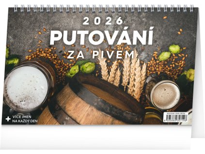 Kalendář 2026 stolní: Putování za pivem, 23,1 x 14,5 cm