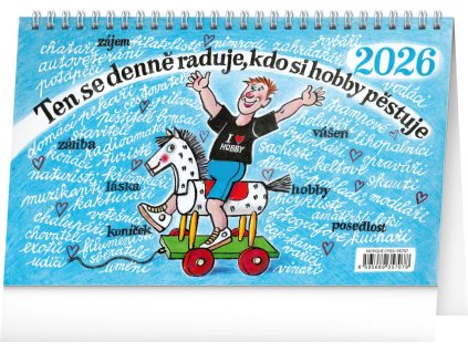 Kalendář 2026 stolní: Naše hobby - Kamila Skopová, 23,1 x 14,5 cm