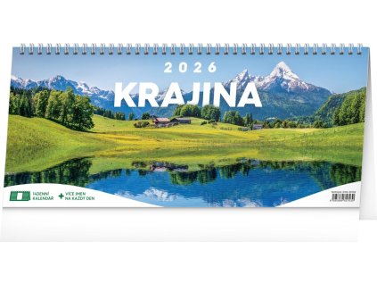 Kalendář 2026 stolní: Krajina - 14denní, 33 x 14,5 cm