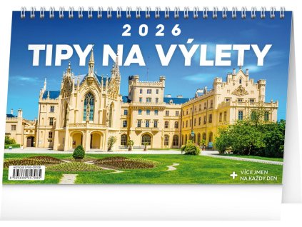 Kalendář 2026 stolní: Tipy na výlety, 23,1 x 14,5 cm
