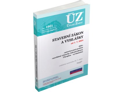 ÚZ 1601 Nový stavební zákon a vyhlášky 2024, rejstřík k zákonu
