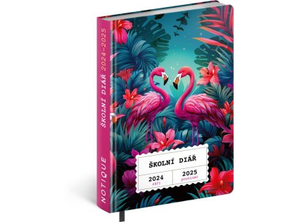 Školní diář Plameňáci (září 2024 - prosinec 2025), 9,8 × 14,5 cm