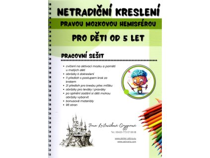 Netradiční kreslení pravou mozkovou hemisférou pro děti od 5 let : pracovní sešit