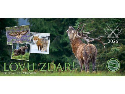 Kalendář 2026 Lovu zdar!, stolní, 29,7 x 13,8 cm