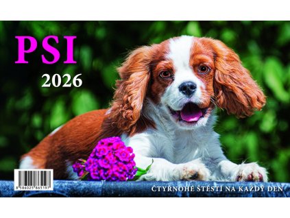 Kalendář 2026 Psi, stolní, 23 x 14 cm
