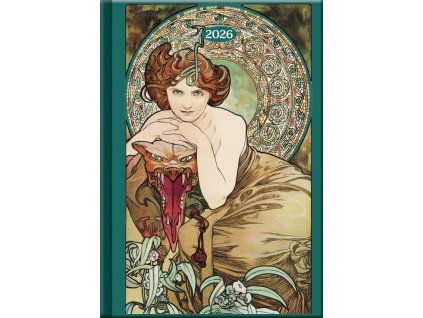 Denní diář 2026 - Art Mucha (A5)