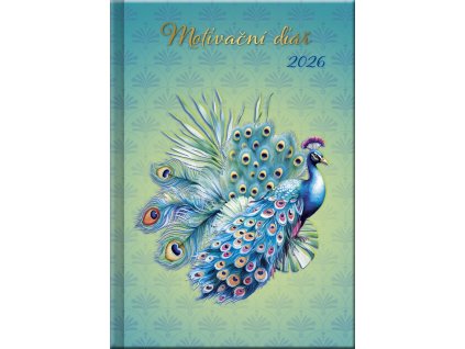 Motivační diář 2026 - páv