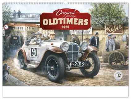 Kalendář 2026 nástěnný: Oldtimers - Václav Zapadlík, 64 x 42 cm