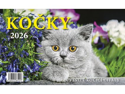 Kalendář 2026 Kočky, stolní, 23 x 14 cm