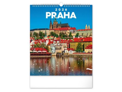 Kalendář 2026 nástěnný: Praha, 30 x 34 cm