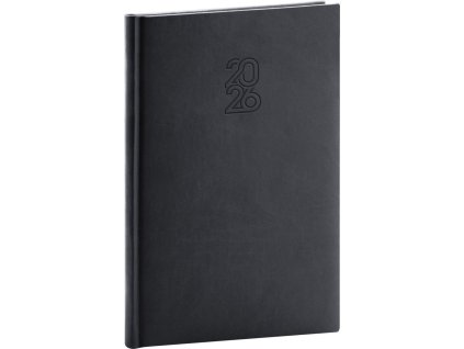 Diář 2026: Aprint - černý, týdenní, 15 x 21 cm