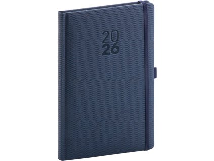 Diář 2026: Diamante - modrý, týdenní, 15 x 21 cm