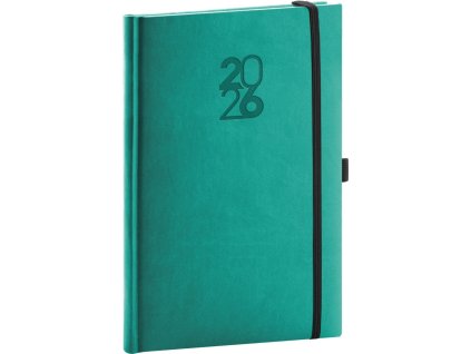 Diář 2026: Aprint Top - tyrkysový, týdenní, 15 x 21 cm