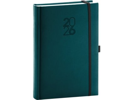 Diář 2026: Aprint Top - petrolejový, denní, 15 x 21 cm