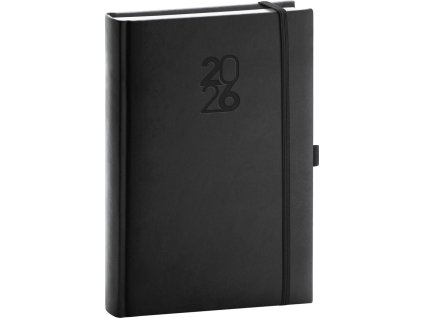 Diář 2026: Aprint Top - černý, denní, 15 x 21 cm