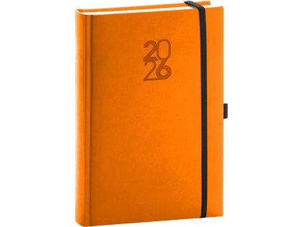 Diář 2026: Aprint Top - oranžový, denní, 15 x 21 cm