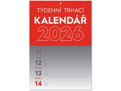 Kalendář 2026 nástěnný: Trhací týdenní A5