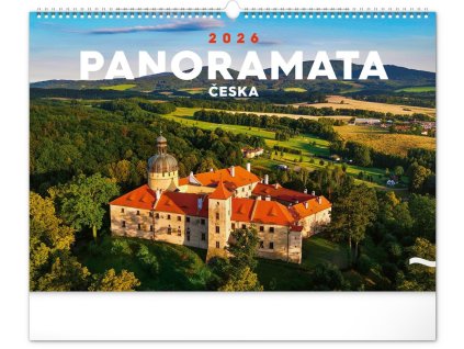 Kalendář 2026 nástěnný: Panoramata Česka, 48 x 33 cm