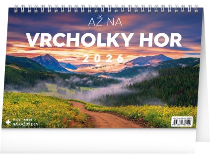 Kalendář 2026 stolní: Až na vrcholky hor, 23,1 x 14,5 cm