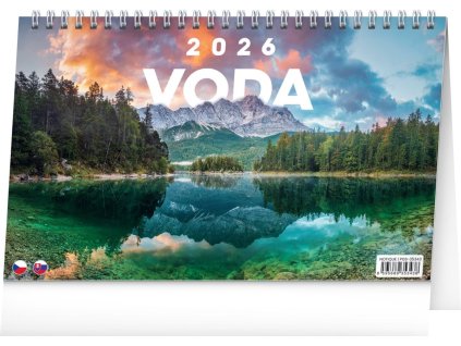 Kalendář 2026 stolní: Voda, 23,1 x 14,5 cm