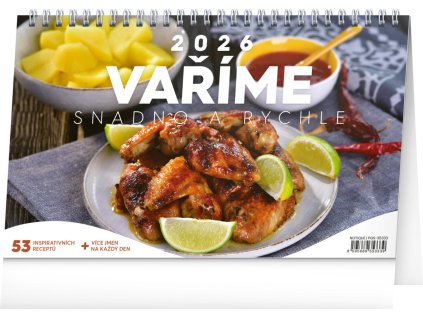 Kalendář 2026 stolní: Vaříme snadno a rychle, 23,1 x 14,5 cm