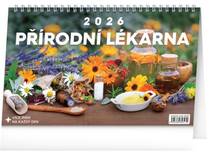 Kalendář 2026 stolní: Přírodní lékárna, 23,1 x 14,5 cm