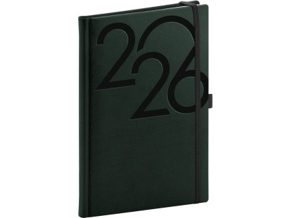 Diář 2026: Ajax - zelený, týdenní, 15 x 21 cm