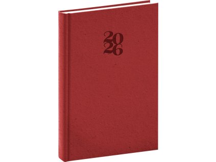 Diář 2026: Essenza - třešeň, denní, 15 x 21 cm