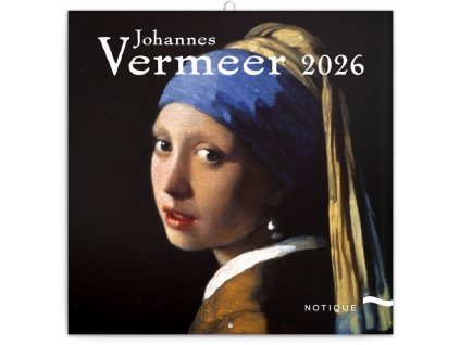 83813 kalendar 2026 poznamkovy johannes vermeer 30 x 30 cm