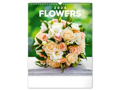 83939 kalendar 2026 nastenny kvetiny 30 x 34 cm