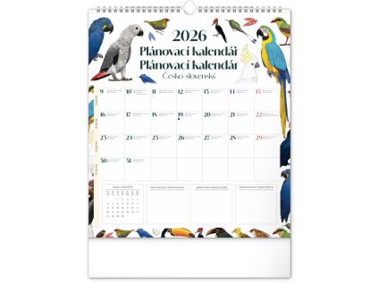 83972 kalendar 2026 nastenny animalium planovaci 30 x 34 cm