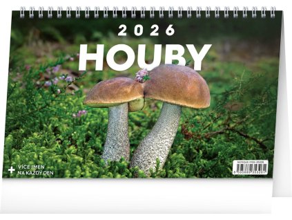 83990 kalendar 2026 stolni houby 23 1 x 14 5 cm