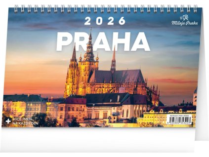 84008 kalendar 2026 stolni praha miluju prahu 23 1 x 14 5 cm