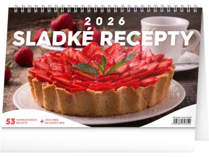 84011 kalendar 2026 stolni sladke recepty 23 1 x 14 5 cm