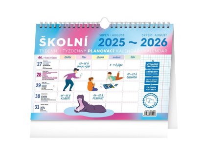 84026 skolni planovaci kalendar s hackem 2026 30 21 cm