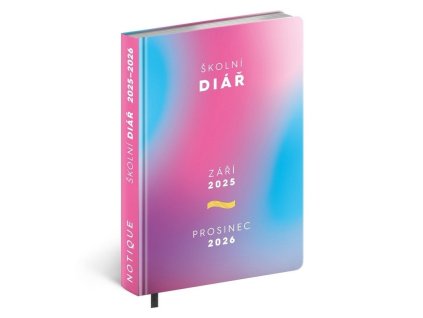 84086 skolni diar 2025 2026 ruzovy zari 2025 prosinec 2026 9 8 14 5 cm