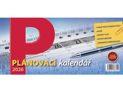 84128 kalendar 2026 planovaci stolni 29 7 x 13 8 cm