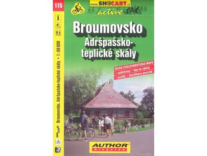 Broumovsko, Adršpašsko-teplické skály velká cykloturistická mapa