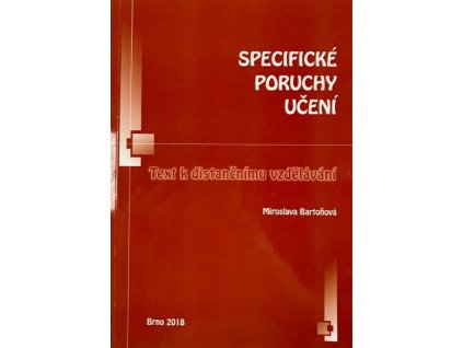 Specifické poruchy učení :text k distančnímu vzdělávání