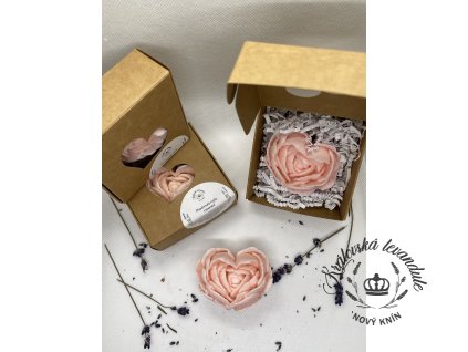 Mýdlo glycerinové- světle růžová LIMITED EDITION VALENTÝN