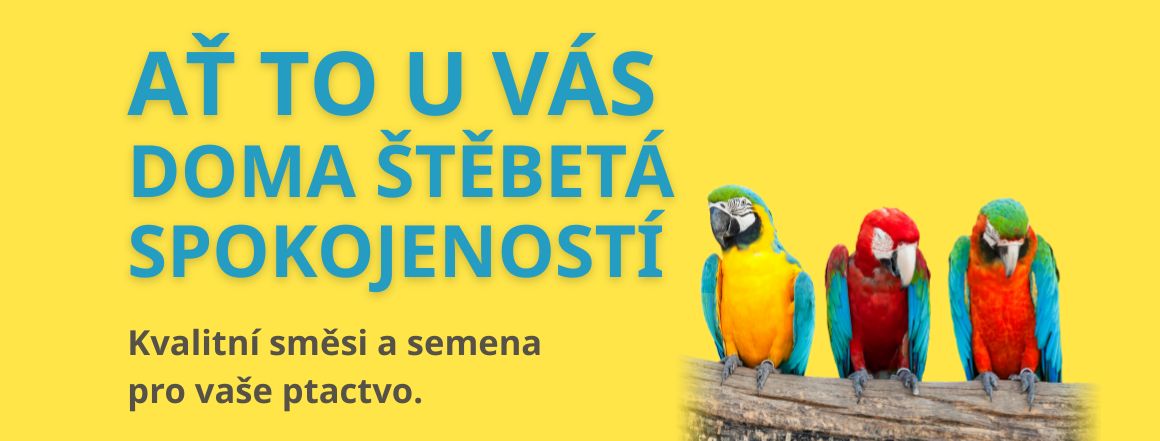 Krmivo pro papoušky, holuby a drobné ptactvo