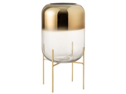 Váza na zlatých nohou sklo/zlato