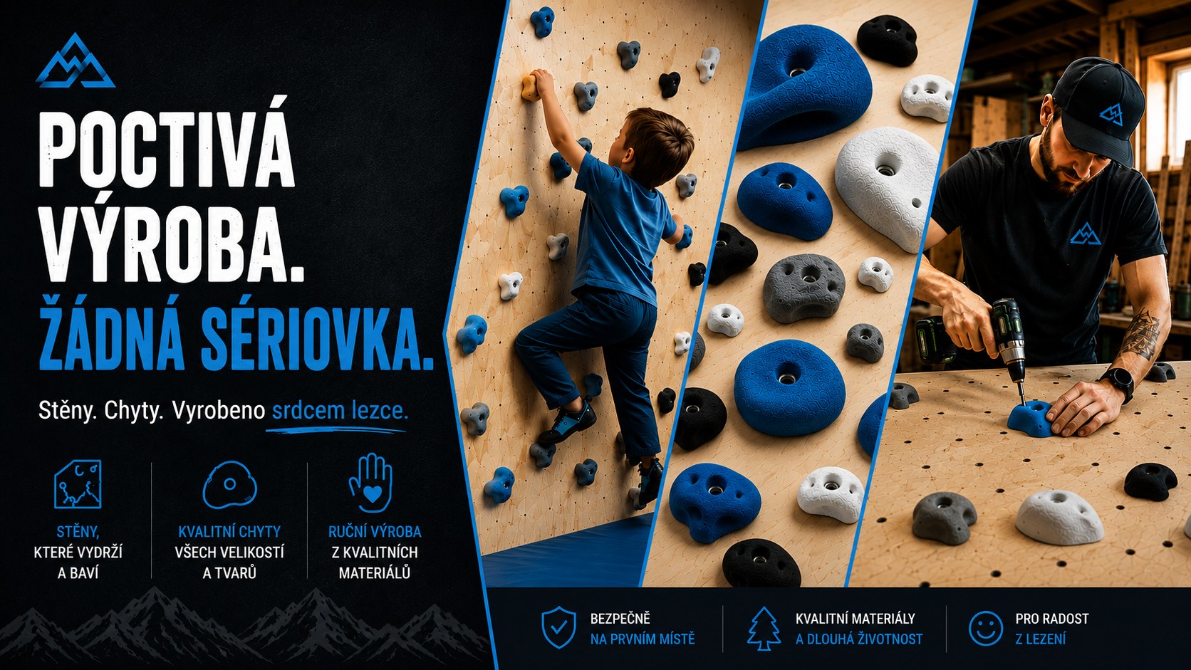 Domácí lezecké stěny pro děti i dospělé